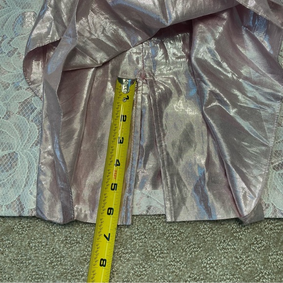 1980s Scott McClintock Metallic Pink & Lace Dress (A8) - Picture 14 of 14